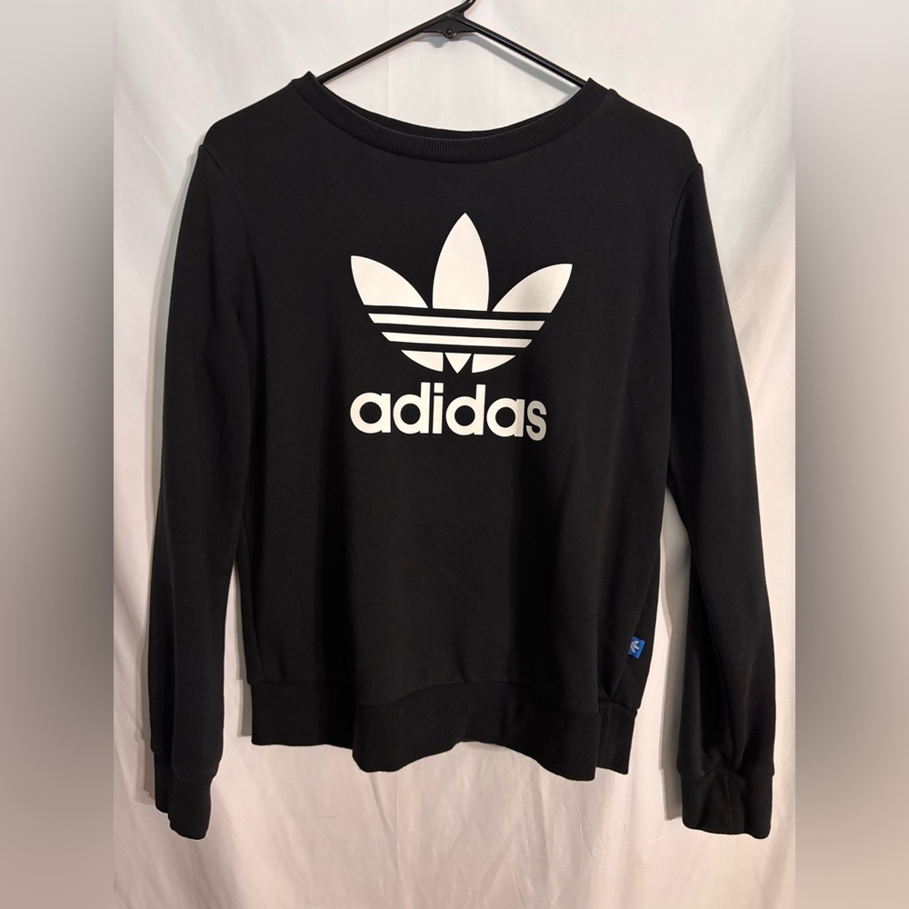 Adidas Women’s Black M Logo Pullover Sweatshirt